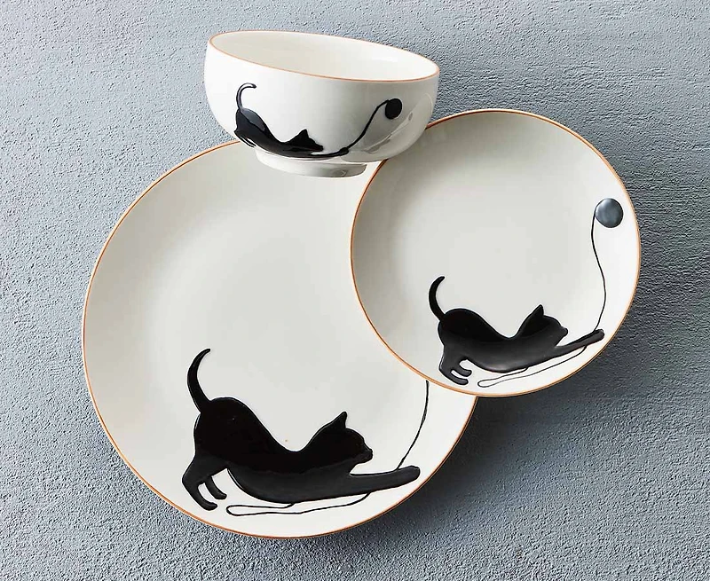 Ensemble de vaisselle de 12 pièces Coolest Cat