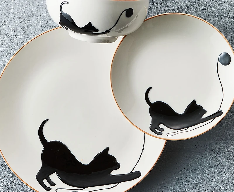 Ensemble de vaisselle de 12 pièces Coolest Cat