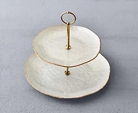 Figaro Two Tier Stand, Pearl