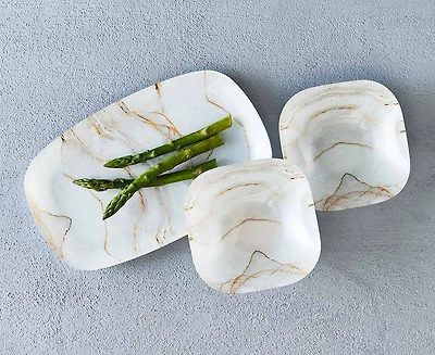 Carrara Marble Condiment Set of 3