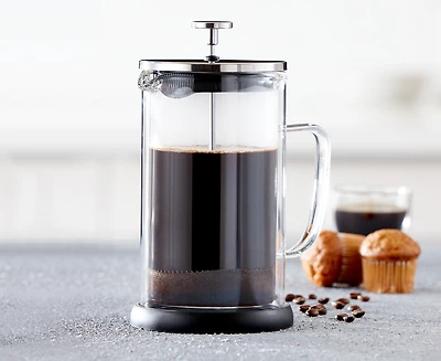 Java & Co. Double Walled Glass French Press, 1 L