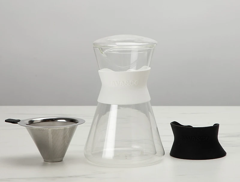 Cafetière en verre à versement lent Java & Co., 650 ml