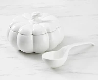 Citrouille Tureen Bowl with Ladle, White, 3L