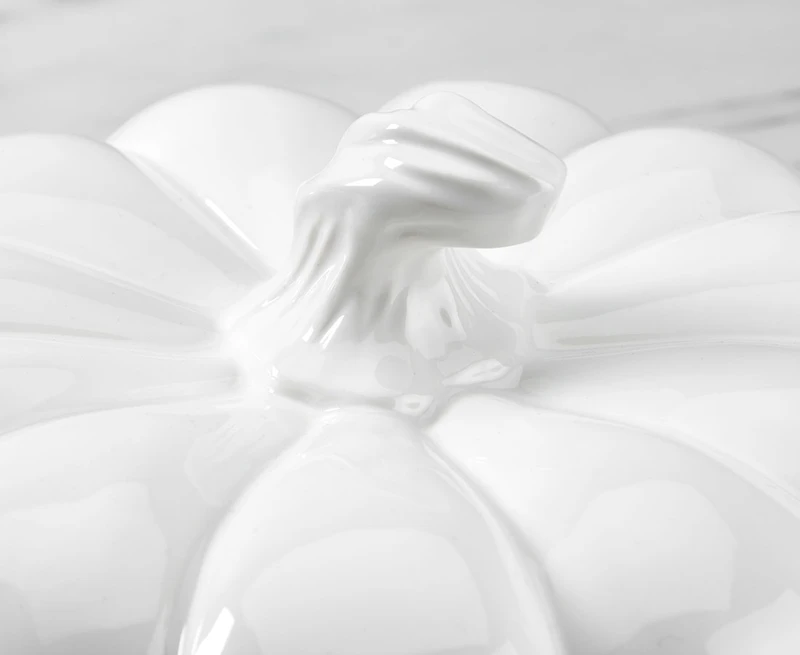 Citrouille Tureen Bowl with Ladle, White, 3L