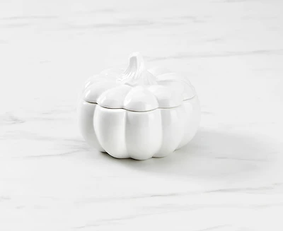 Bol Citrouille avec couvercle, blanc, 490 ml