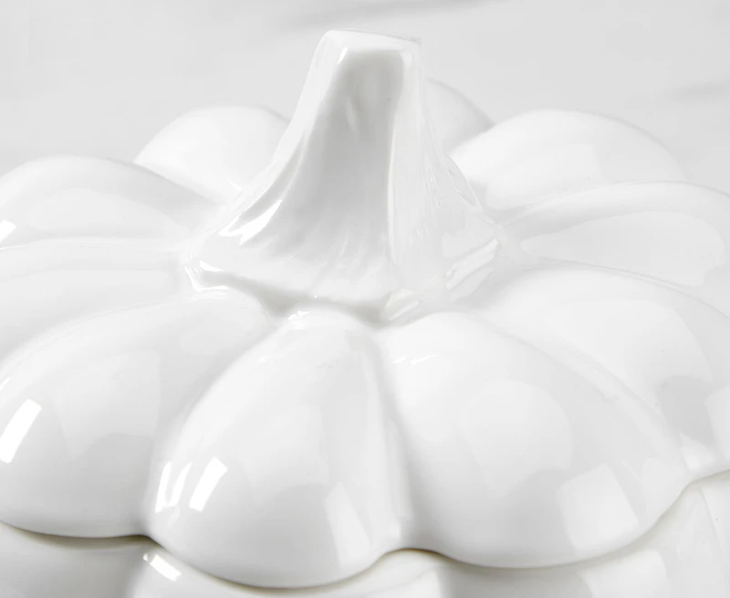 Bol Citrouille avec couvercle, blanc, 490 ml