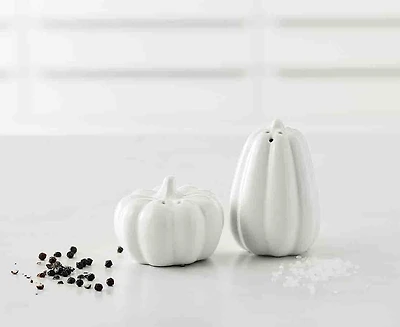Salière et poivrière Citrouille, blanc