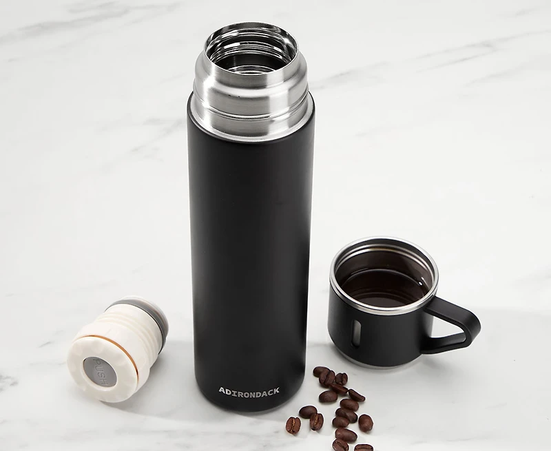 Bouteille isolante Adirondack, noir, 600 ml
