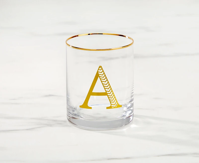 Monogram "A" Double Old-Fashion, 11 oz