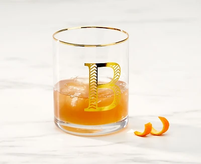 Verre à whisky avec monogramme « B », 11 oz