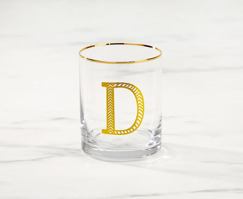 Monogram "D" Double Old-Fashion, 11 oz