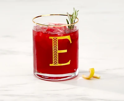 Verre à whisky avec monogramme « E », 11 oz