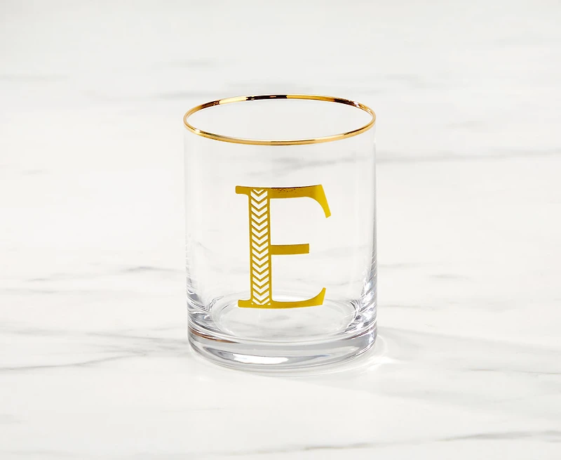 Monogram "E" Double Old-Fashion, 11 oz