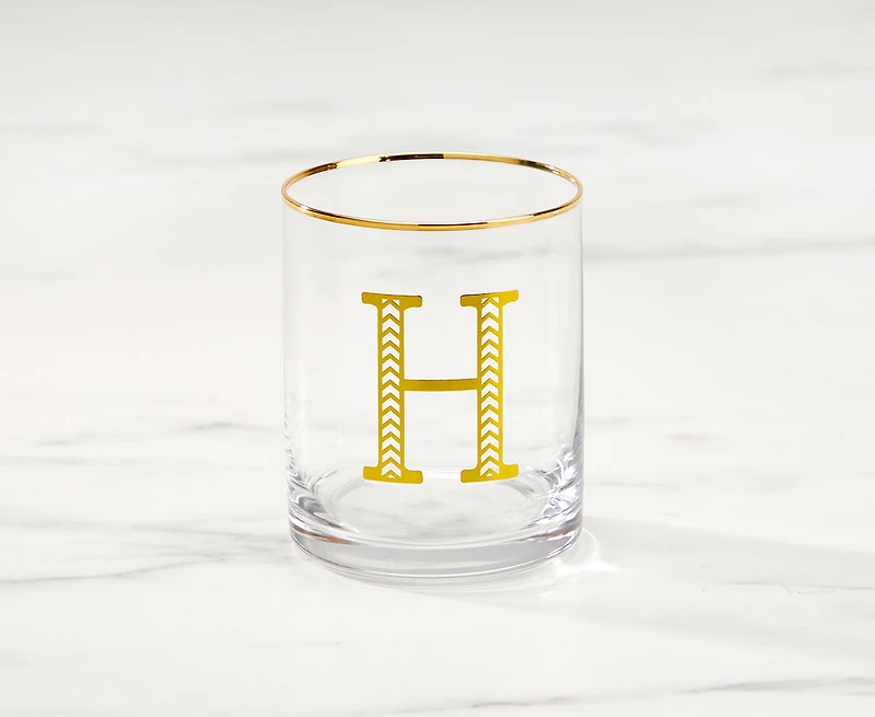Monogram "H" Double Old-Fashion, 11 oz