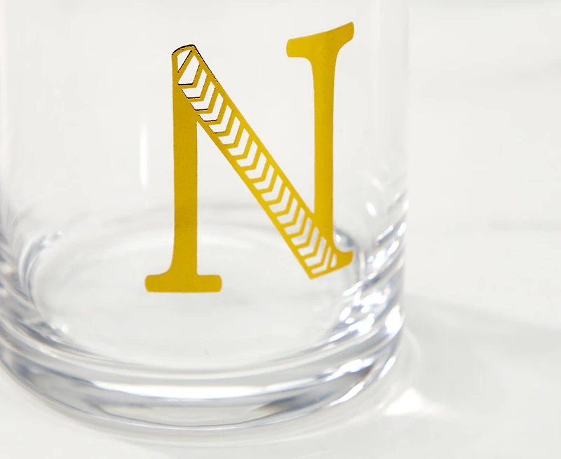 Monogram "N" Double Old-Fashion, 11 oz