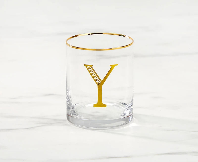 Verre à whisky avec monogramme « Y », 11 oz