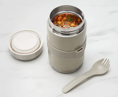 Adirondack Thermal Lunch Jar with Spoon, Oatmeal, 500 ml