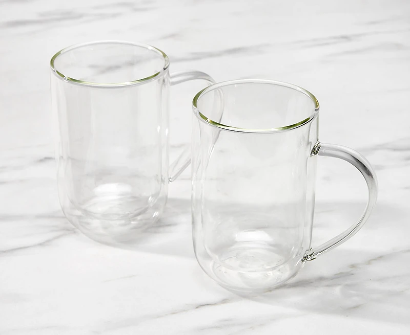 Doublico Double Wall Coffee Mugs, Set of 2, 16 oz