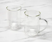 Doublico Double Wall Coffee Mugs, Set of 2, 16 oz