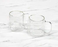 Doublico Double Wall Latte Mugs, Set of 2, 20 oz