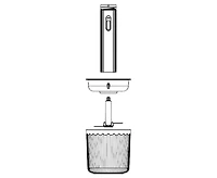 Ensemble mélangeur à main Ridge par thinkkitchen à port USB