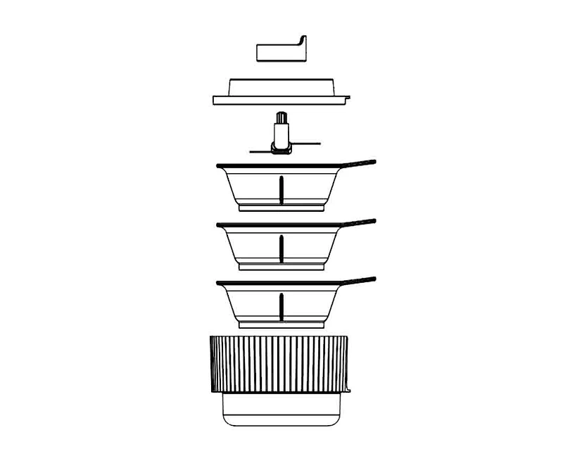 Ensemble mélangeur à main Ridge par thinkkitchen à port USB