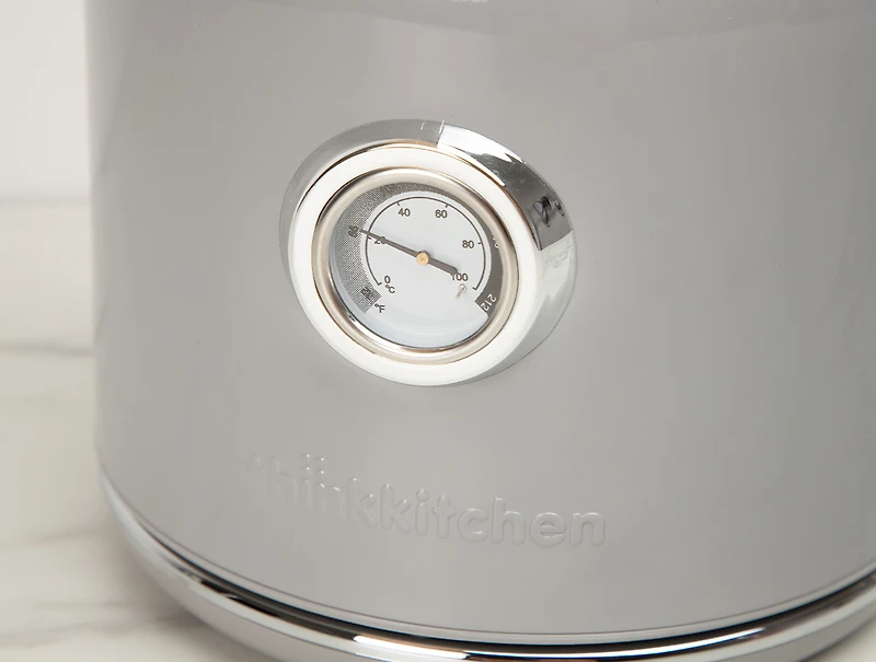 Bouilloire électrique Rétro thinkkitchen 1,7 L, gris