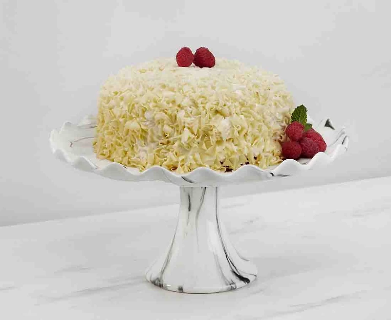 Assiette à gâteaux ondulée en Marble, 12 po