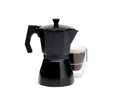 Scuro Espresso Maker, 6 Cups, Black