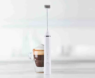 Java & Co USB Handheld Milk Frother, White