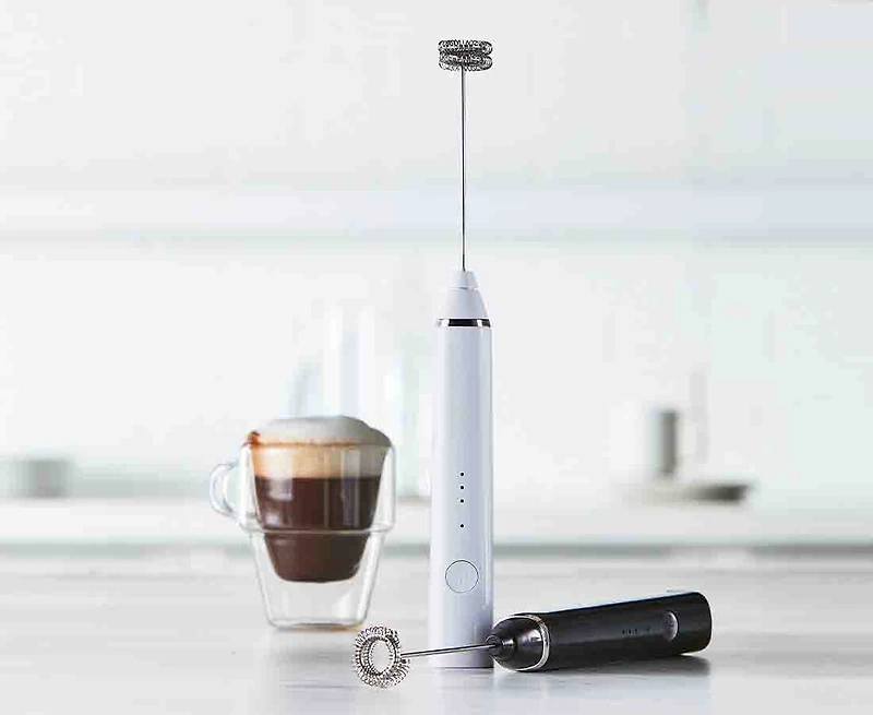 Java & Co USB Handheld Milk Frother, White