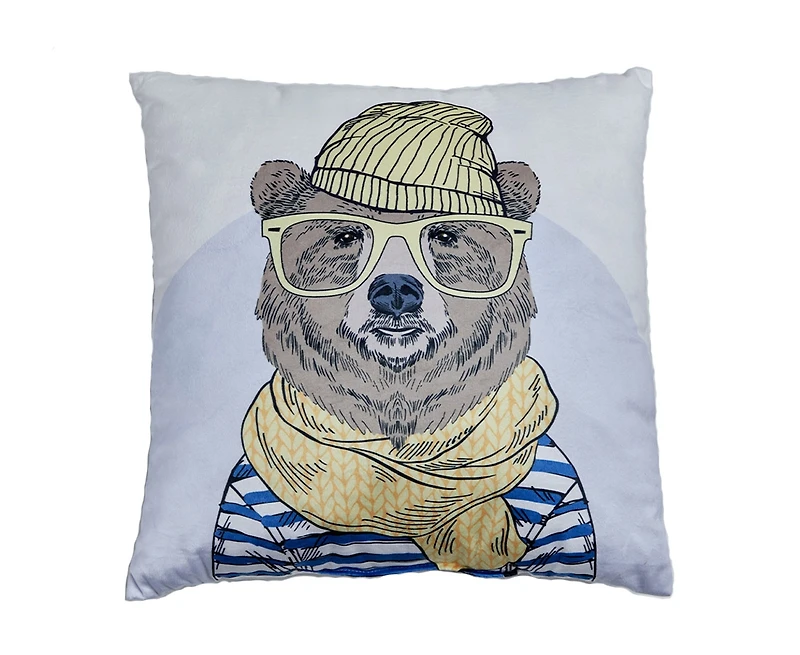 Coussin décoratif Teddy, 17 x 17 po