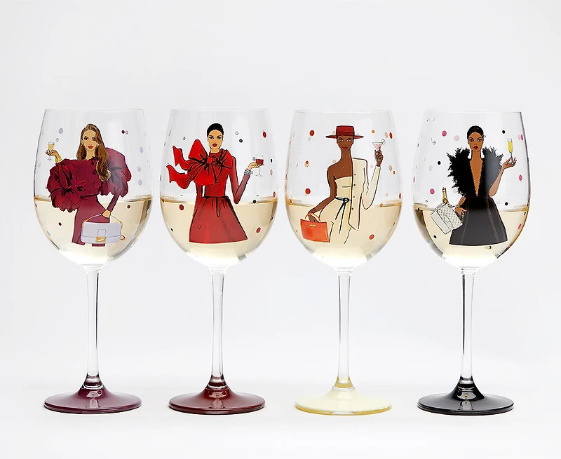 Moda Wine Glasses, 19 oz, Set of 4