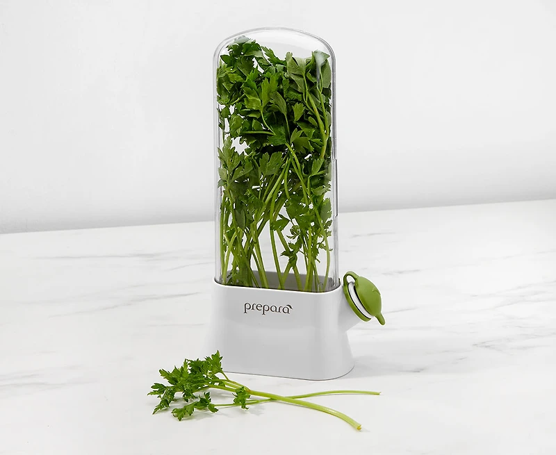 Contenant Herb Saver Eco Prepara, blanc et vert 