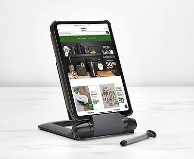 Support pour tablette et stylet de Prepara, noir et gris