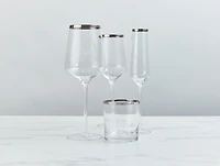 Regis Red Wine Glass, Silver Rim, 22 oz