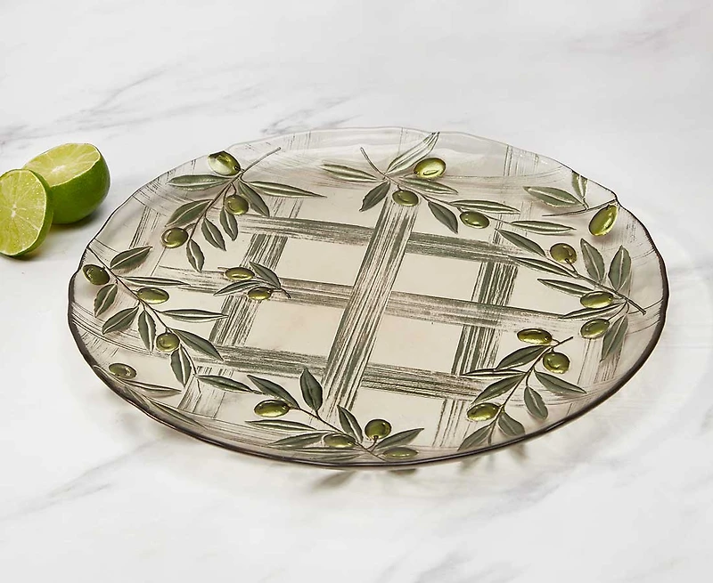 Plat de service en verre Tuscany, 33 cm
