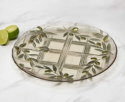 Tuscany Glass Platter, 33 cm