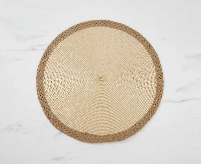 Woven Round Jute Placemat Natural