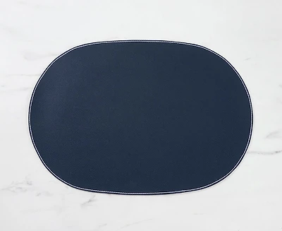 Cuero Blue Round Placemat, 45 cm