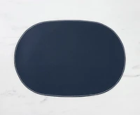 Napperon rond bleu Cuero, 45 cm