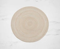 Ora Round Woven Placemat, Taupe
