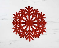 Flocon Placemat with Glitter, Red