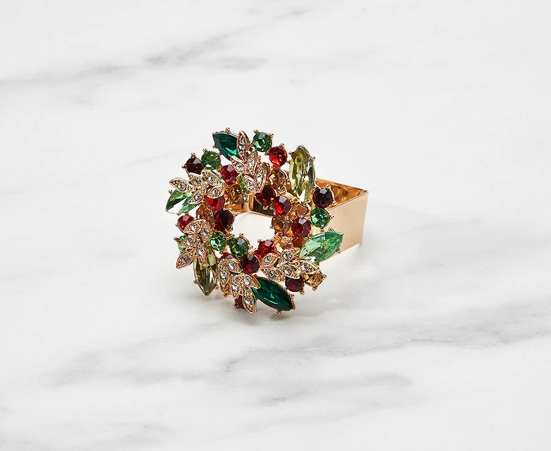 Anneau de serviette en métal Couronne