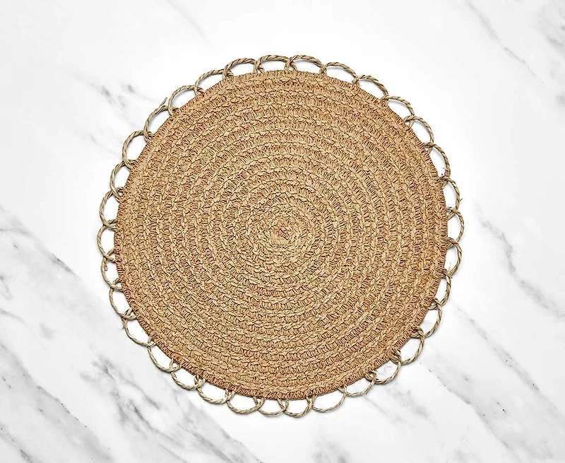 Napperon rond naturel Loop