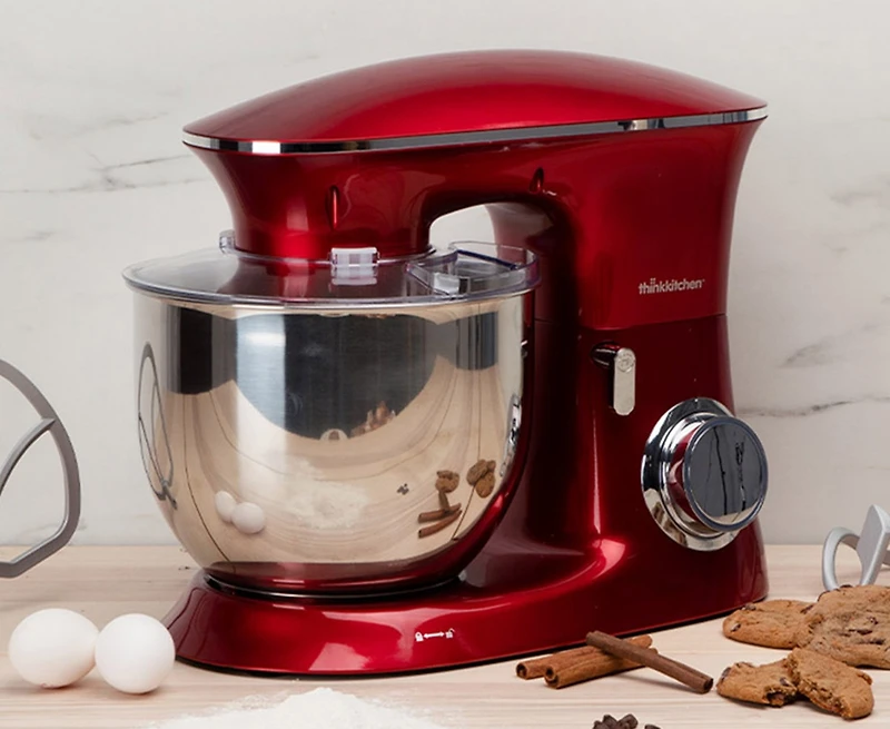 Batteur sur socle Odyssey par thinkkitchen, rouge, 660 W, 7 L