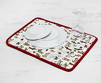 Festive Dogs Dry Mat, 15 x 20''