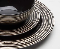 Ensemble de vaisselle de 16 pièces Tahiti Noir