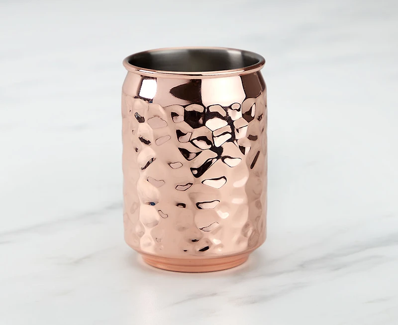 Tasse en forme de canette Pebble, rose doré, 13 oz