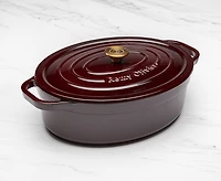 Cocotte ovale en fonte Bordeaux par Remy Olivier, 7,2 litres
